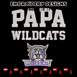 weber state logo embroidery design, ncaa embroidery, sport embroidery,logo sport embroidery,embroidery design