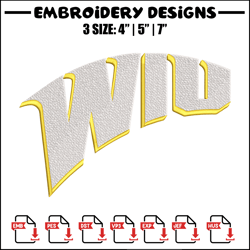 western illinois logo embroidery design,ncaa embroidery,embroidery design,logo sport embroidery, sport embroidery.