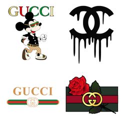 logo gucci png, brand bundle, fashion brand, gucci logo silhouette, gucci mickey love, file cut digital download