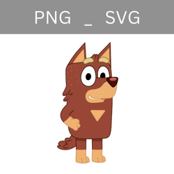 Bluey Rusty Svg, Rusty Dog Svg, Bluey Svg, Cartoon Svg, Png Digital File