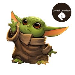 grogu, baby yoda, the child with aviators - star wars - digital download, instant download