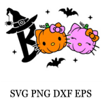 boo hello kitty svg, halloween svg, pumpkin hello kitty svg, kawaii svg, cricut, silhouette vector cut file