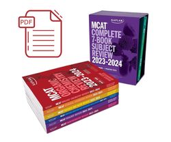 mcat complete 7-book subject review 2023-2024, set includes books, online prep, 3 practice tests (kaplan test prep)