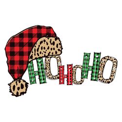 santa hat hohoho svg, christmas svg, leopard santa hat svg, xmas decoration, christmas svg, instant download