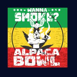 wanna smoke alpaca bowl svg, alpaca svg, svg clipart, silhouette svg, cricut svg files, digital download