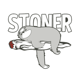 stoner sloth svg, sloth svg, svg clipart, silhouette svg, cricut svg files, digital download