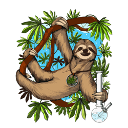 cannabis sloth svg, sloth svg, svg clipart, silhouette svg, cricut svg files, digital download