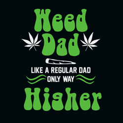 weed dad like a regular dad only way higher svg, cannabis svg clipart, silhouette svg, digital download