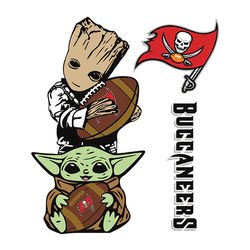 groot and baby yoda fan tampa bay buccaneers nfl svg, tampa bay svg, football team svg, nfl svg, sport svg, cut file