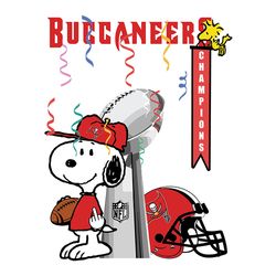 snoopy champions tampa bay buccaneers nfl svg, tampa bay svg, football team svg, nfl svg, sport svg, digital download