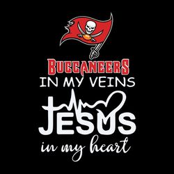 in my veins jesus in my heart tampa bay buccaneers nfl svg, tampa bay svg, football team svg, nfl svg, sport svg