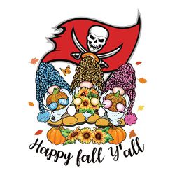 happy fall y'all gnome tampa bay buccaneers nfl svg, tampa bay svg, football team svg, nfl svg, sport svg, cut file