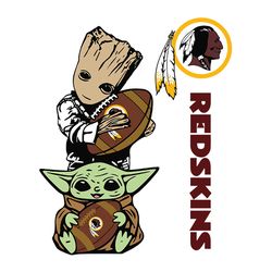 groot and baby yoda fan washington redskins nfl svg, football team svg, nfl team svg, sport svg, digital download