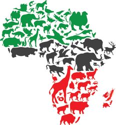 africa animals color svg, black gilr svg, afro woman svg file, afro girl svg, black girl clipart, digital download