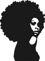 afro silhouette svg, black gilr svg, afro woman svg file, afro girl svg, black girl clipart, digital download-1