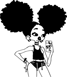 afro girl taking svg, black gilr svg, afro woman svg file, afro girl svg, black girl clipart, digital download