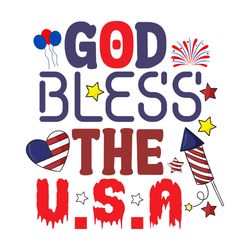 god bless the u.s.a svg, 4th of july svg, happy 4th of july svg, independence day svg, digital download