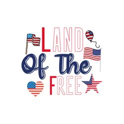 land of the free svg, 4th of july svg, happy 4th of july svg, independence day svg, digital download-1