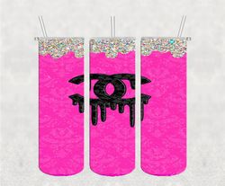 chanel tumbler png, chanel png, chanel tumbler wrap png, tumbler design, png file download-2