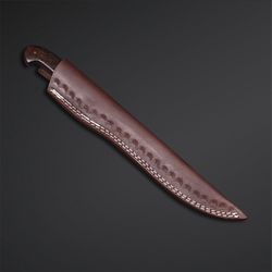 precision-crafted tactical hunting knife, fixed blade bushcraft knife with walnut wood handle.