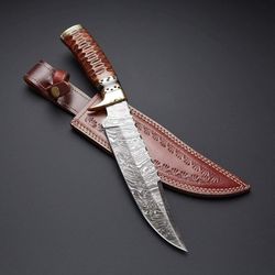 knife wooden handle chefs knife. ,damascus steel blade.