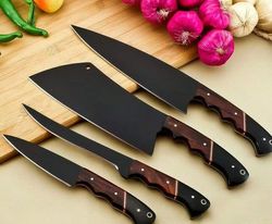 damascus knife set 4 pieces