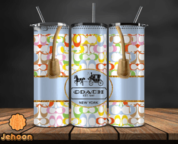 coach  tumbler wrap, coach tumbler png, coach logo, luxury tumbler wraps, logo fashion  design 131