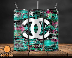 chanel  tumbler wrap, chanel tumbler png, chanel logo, luxury tumbler wraps, logo fashion  design 137