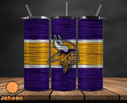 minnesota vikings nfl logo, nfl tumbler png , nfl teams, nfl tumbler wrap design 03