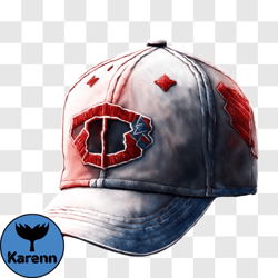 stylish red, white, and blue baseball cap png