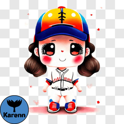cartoon baseball player in batting stance png