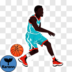 basketball player dribbling the ball png