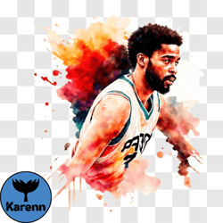 watercolor basketball player png