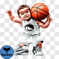 adorable baby playing basketball png