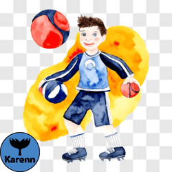 young boy with basketball png