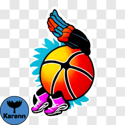 colorful basketball advertisement png