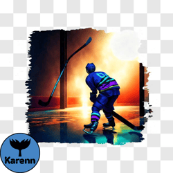 hockey player shooting puck on ice png