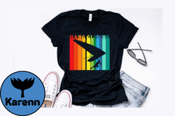 vintage hang gliding t shirt design