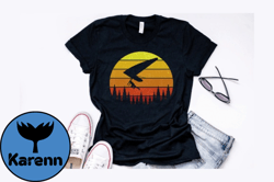 vintage hang gliding t shirt design