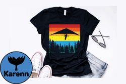 vintage hang gliding t shirt design