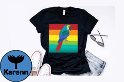 retro vintage parrot t shirt design