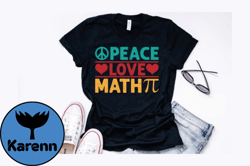 peace love math vintage math design