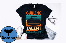 curling stone retro vintage design