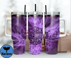 Harley 40 oz Tumbler, Harley Tumbler Wrap, Harley Davidson Logo, Design 32