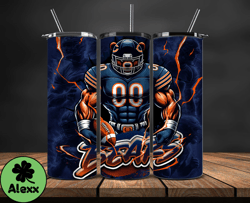 chicago bearstumbler wrap, nfl logo tumbler png, nfl sports, nfl design png-06