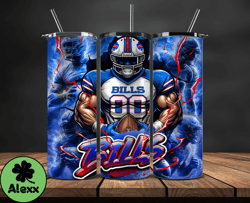 buffalo billstumbler wrap, nfl logo tumbler png, nfl sports, nfl design png-04