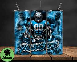 carolina pantherstumbler wrap, nfl logo tumbler png, nfl sports, nfl design png-05