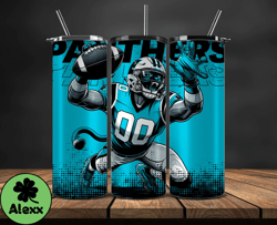 carolina panthers nfl tumbler wraps, tumbler wrap png, football png, logo nfl team, tumbler design 05