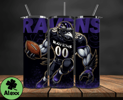 baltimore ravens nfl tumbler wraps, tumbler wrap png, football png, logo nfl team, tumbler design 03