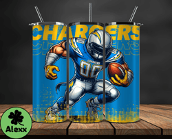 los angeles chargers nfl tumbler wraps, tumbler wrap png, football png, logo nfl team, tumbler design 18